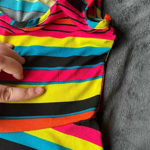 AS IS Vintage 2000s striped sleeveless dress / Mi Manchi. - Picture 4 of 6